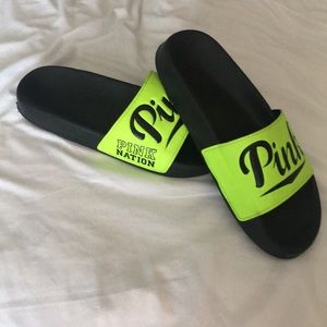 Pink brand slides